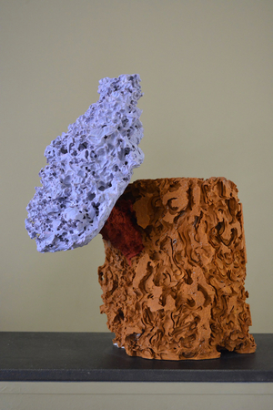 Dutch Flower (Latent Form 20), 2015 (Pigmented jesmonite, steel)