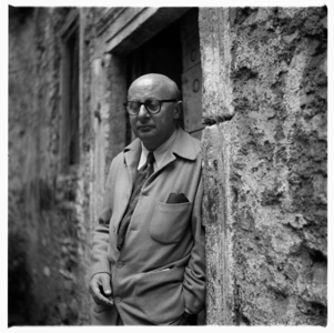 Eugene Berman in Italy, c.1955 (b/w photo)
