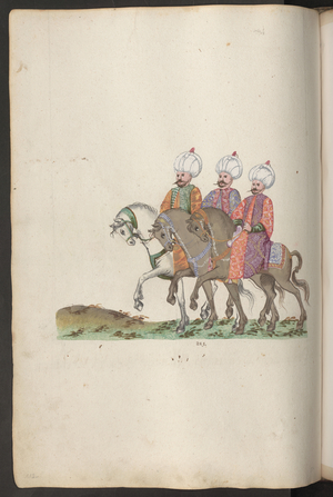 Courtiers on horseback