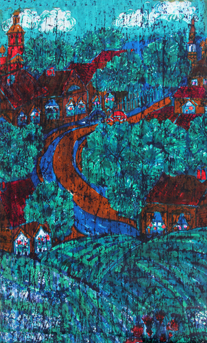 Town of Pereslavl-Zalessky, 1975 (batik)