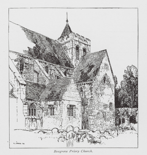 Boxgrove Priory Church (litho)