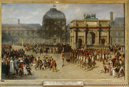 Military review in front of the Tuileries palace, Paris, in 1810 …