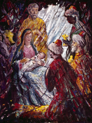 Adoration of Wise Men (oil on canvas)