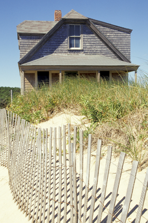 Massachusetts, Cape Cod. Truro Path To Ballston Beach. Rental Beach House.