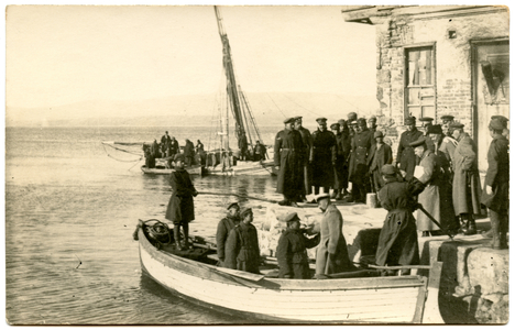 Photographic Postcard Showing Russian White Army Commander Alexander Pavlovich Kutepov (1882-1930) Leaving Constantinople, early 1920s (photo)