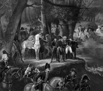 Napoleon I hunting in Fontainebleau forest, 1812 (painting)