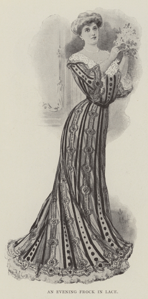 An Evening Frock in Lace (litho)