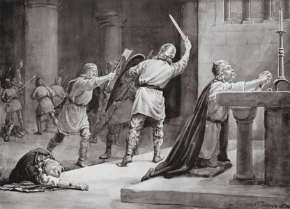 The Murder of Knud the Saint, 1086 (litho)