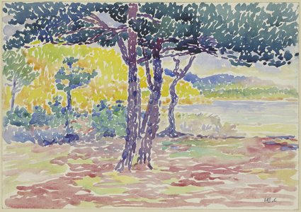 Sea shores (southern France) (w/c on paper)