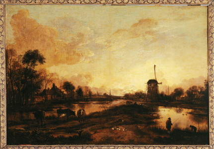 Sunset on the Yssel, ca. 1645 (oil)