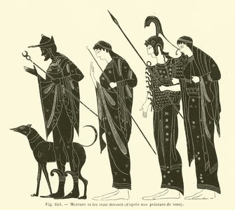Mercure et les trois deesses (engraving)