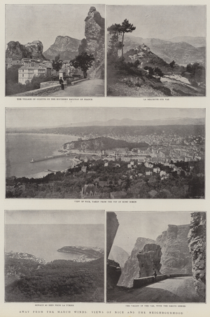 Views of Nice and the neighbourhood (b/w photo)