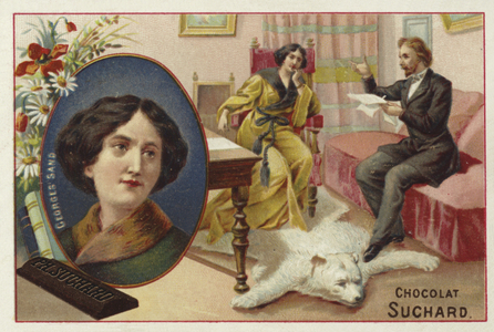 George Sand, French novelist (chromolitho)