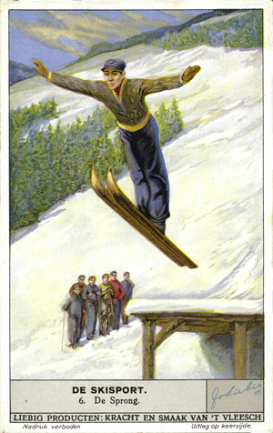Ski jumping (chromolitho)