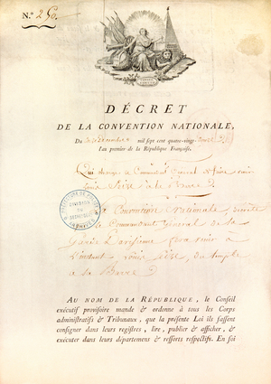 Revolutionary decree, 18th century (poster)