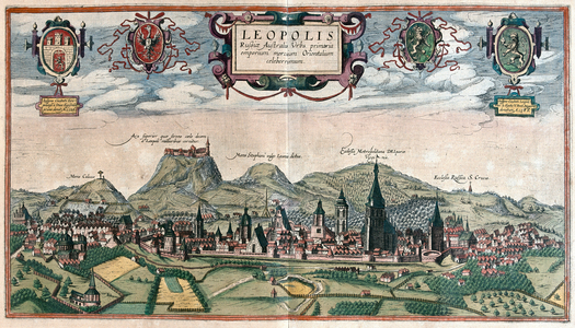 Lviv , Ukraine-  in 'Civitates Orbis Terrarum' by Georg Braun, Cologne 1617