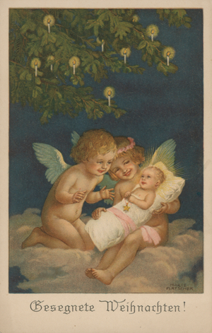 Christmas card (colour litho)