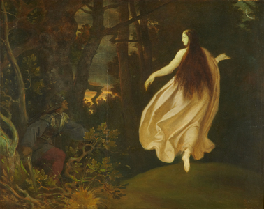 Apparition in the Forest (from Sleeping Beauty), before 1858 (oil on wood)