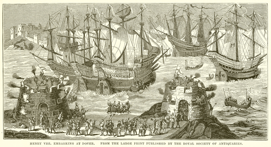 Henry VIII Embarking at Dover (engraving)