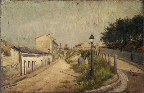Rue du Pot-au-Lait in 1894, in 1894 (oil on wood)