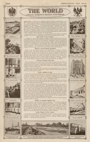 The World, showing Germany's Peaceful Penetration (b/w photo)