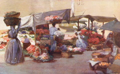 Rome: Campo de' Fiori (colour litho)