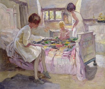 The Patchwork Quilt (oil on canvas)