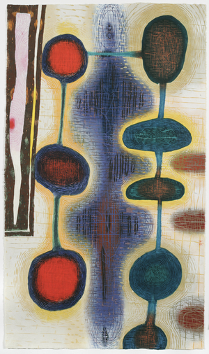 Broken Code, 1999 (colour woodcut)