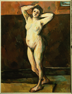 Standing nude (oil on canvas)