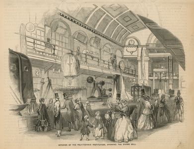 Interior of the Royal Polytechnic Institute (engraving)