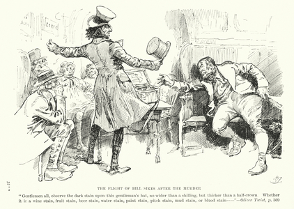 Illustration for Oliver Twist by Charles Dickens (litho)
