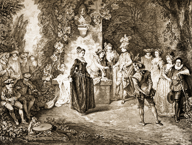 The French Comedy, 18th century (engraving)