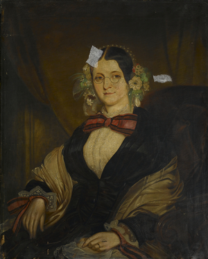 Mrs Wiliam Bate, wife of Dr. William Bate Junior, c.1854 (oil on canvas)