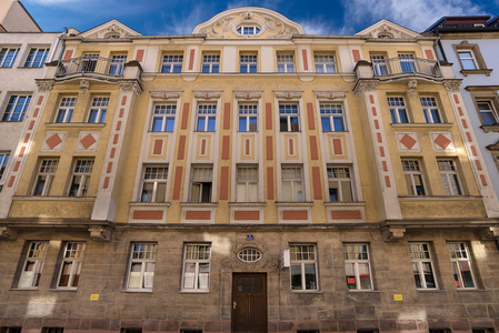 Art Nouveau house built around 1900, Erlangen, Middle Franconia, Bavaria, Germany, Europe, 2022 (photo)