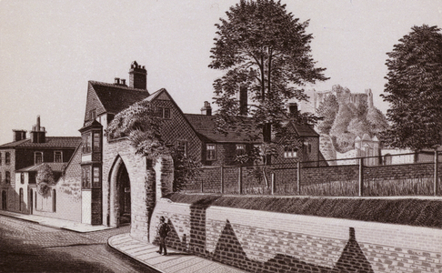 Castle and Castle Arch (litho)
