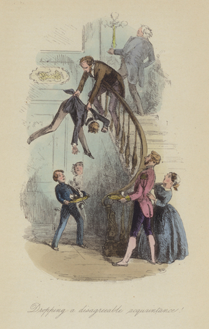 Illustration for Lewis Arundel or The Railroad of Life by Frank E Smedley (coloured engraving)