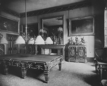 Billiard Room, Hertford House, Thomson Album, 1897 (b/w photo)