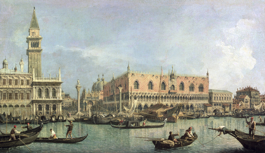 The Molo and the Piazzetta San Marco, Venice, 18th century (oil on canvas)
