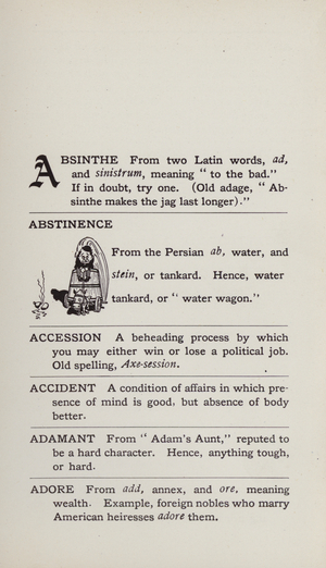 Foolish Dictionary: Abstinence (litho)