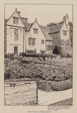 Kelmscott Manor, Oxfordshire, country home of William Morris (litho)