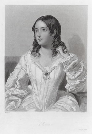 Olivia, a character in Twelfth Night (engraving)