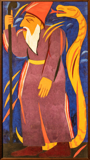 A prophet (portrait of Moses), 1912 (oil on canvas)