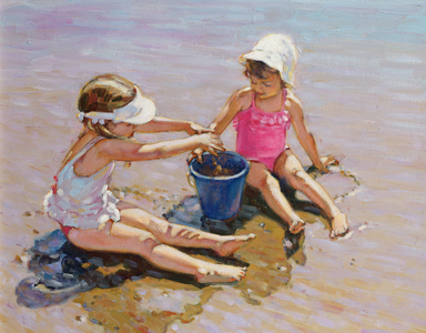 The Blue Bucket (oil on canvas)
