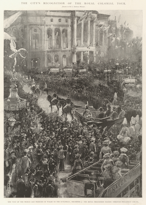The City's Recognition of the Royal Colonial Tour (engraving)