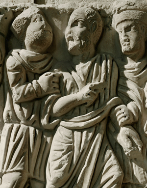 Saint Peter is arrested by two Roman soldiers