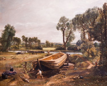 Boat-building near Flatford Mill, 1815 (oil on canvas)