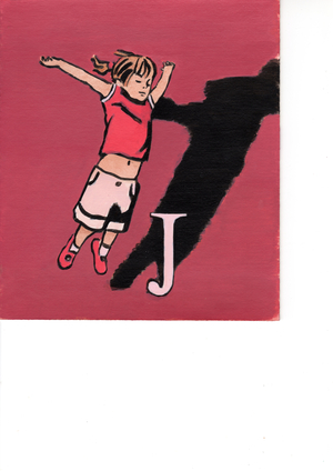 J is for Jump, 2010 (acrylic on card)