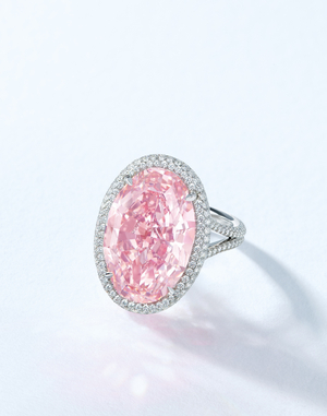 A Rare Coloured Diamond and Diamond Ring