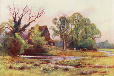 River Thames: Upper Somerford Mill (colour litho)