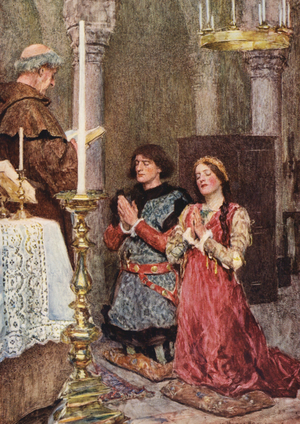 Shakespeare's Romeo and Juliet: Act II, Scene VI (colour litho)
